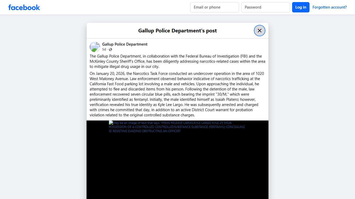 The Gallup Police Department,... - Gallup Police Department Facebook