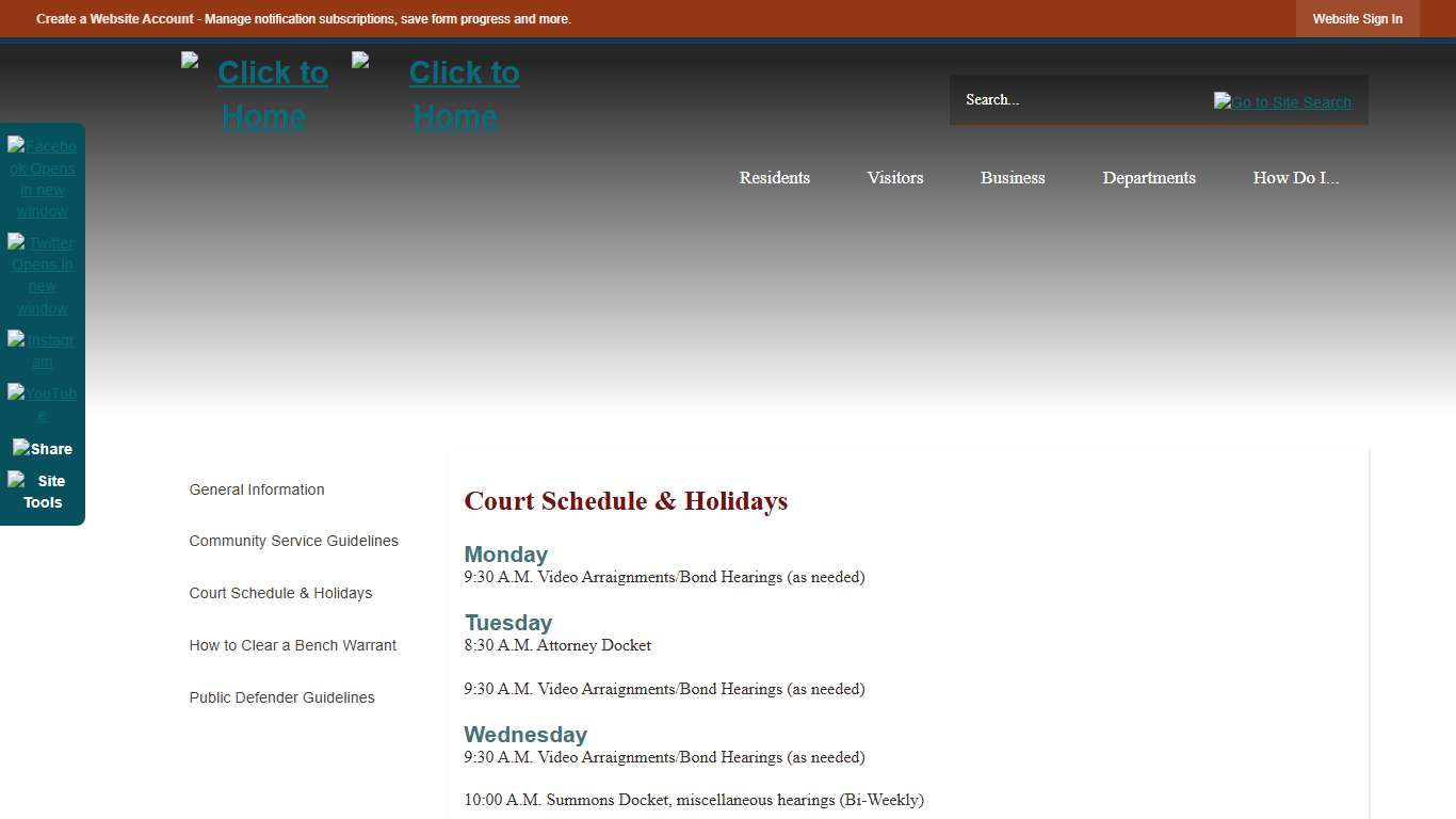 Court Schedule & Holidays Gallup, NM - Official Website
